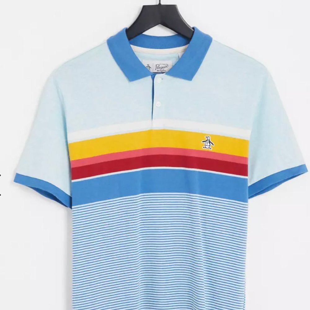 Original Penguin Chest Stripe Polo In Multi